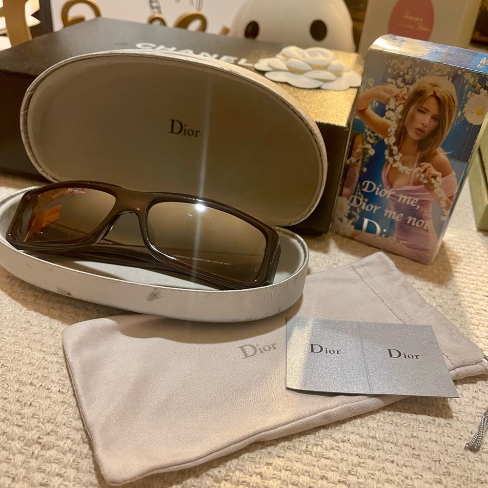 Dior Sunglasses with Brown Lenses
